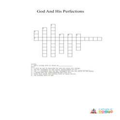 God and His Perfections - Cross Word